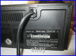 Denon DRW-840 Vintage Dual Cassette Tape Deck Player Recorder HX Pro
