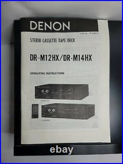 Denon Stereo Cassette Player/Recorder, Black, DR-M14HX, Vintage, Japan