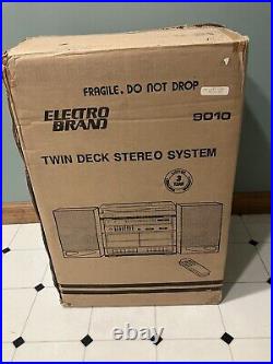 Electro Brand Twin Deck Stereo System NOS Vintage Cassette Record Radio New