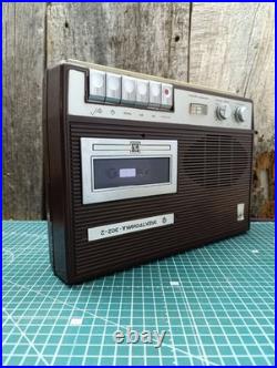 Electronics 302-2 vintage Soviet cassette tape recorder WORKING Rarity