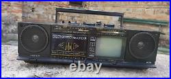 Elta portable cassette recorder and TV, vintage cassette tape recorder with TV