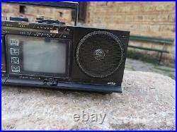 Elta portable cassette recorder and TV, vintage cassette tape recorder with TV