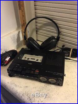 Excellent Condition Vintage SONY TC-D5 Stereo Cassette Recorder & DR2 Headphones