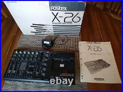 FOSTEX X-26 Vintage 4 Track Analog Cassette Tape Recorder Bundle