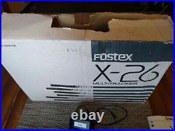 FOSTEX X-26 Vintage 4 Track Analog Cassette Tape Recorder Bundle