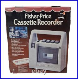 Fisher Price Brown 0826 Vintage Cassette Player Tape Recorder BOXED