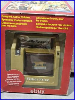 Fisher Price Brown 0826 Vintage Cassette Player Tape Recorder BOXED