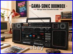 GAMA-SONIC BOOMBOX? RaRe? Vintage Stereo Cassette Recorder