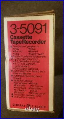 GE Cassette Tape Recorder 3-5091 Sealed Unopened Brand New Vintage