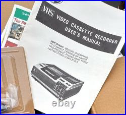 GE VHS Video Cassette Recorder VQL0688 With Cables Manuals Vintage 1970s