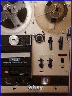 GREAT VINTAGE AKAI X2000SD REEL TO REEL RECORDER 8 Track & Cassette +BONUS