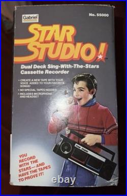 Gabriel Star Studio Dual Cassette Deck Recorder Sing With The Stars VINTAGE'85