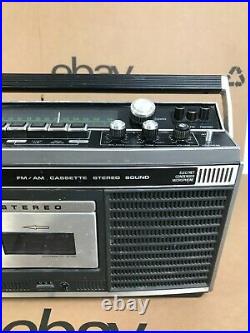 General Electric AM FM Cassette Player Recorder Vintage GE 3-5255A Read Below