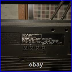 Goldstar Tsr-641 AM/FM Cassette Recorder Boombox Stereo Tape Deck 1980s Vintage