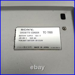 Good Sony TC-1100 Portable Cassette Recorder Silver Vintage Retro Japan Good Sony TC-1100 Portable Cassette Recorder Silver Vintage Retro Japan