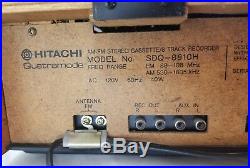 HITACHI Quatramode Record Player 8 Track Cassette AM-FM Stereo Vintage SDQ-8810H