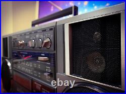 HITACHI TRK-9100W? RaRe? Vintage Cassette Radio EQ Boombox