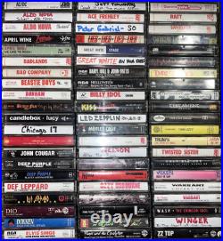 Heavy Metal Hard Rock Cassette Tapes Lot Of 63 vtg Tapes 80's 90's Great Mix VG+