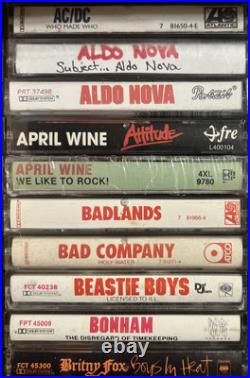 Heavy Metal Hard Rock Cassette Tapes Lot Of 63 vtg Tapes 80's 90's Great Mix VG+