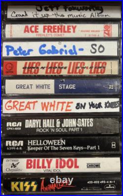 Heavy Metal Hard Rock Cassette Tapes Lot Of 63 vtg Tapes 80's 90's Great Mix VG+