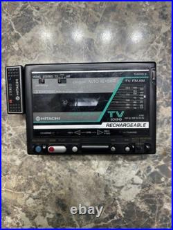 Hitachi CP-55R 80's FM/AM Stereo Cassette Recorder Vintage/ Case Rare Read Desc