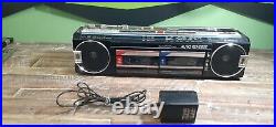 Hitachi Stereo Cassette Vintage Recorder TRK-W404W Powercable Included