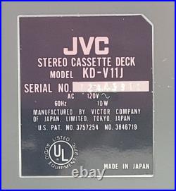 JVC KD-V11J Metal Cassette Tape Deck Player Recorder Vintage 1983 JAPAN + MANUAL JVC KD-V11J Metal Cassette Tape Deck Player Recorder Vintage 1983 JAPAN + MANUAL