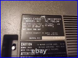 JVC RC-250JW Vintage Radio Cassette Recorder Tested