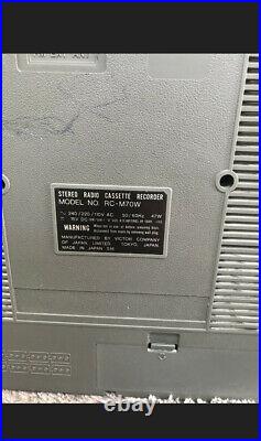JVC RC-M70W Vintage BoomBox GhettoBlaster, Radio Cassette Recorder Working