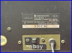 Kenwood KX-830 Vintage Stereo Cassette Deck Serviced New Belt Tested Japan