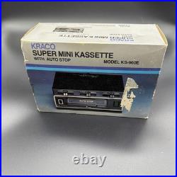 Kraco Super Mini Cassette Player KS-960E Auto Stop Vintage Audio