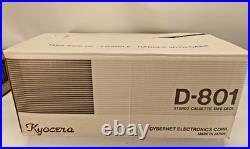 Kyocera D-801 Vintage Cassette Deck with original box Tested and working Kyocera D-801 Vintage Cassette Deck with original box Tested and working