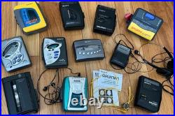 LARGE Lot 9 Vintage Vtg Sony Cassette Recorders WALKMANS PLUS MORE. 11 Total