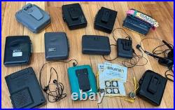 LARGE Lot 9 Vintage Vtg Sony Cassette Recorders WALKMANS PLUS MORE. 11 Total