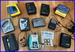 LARGE Lot 9 Vintage Vtg Sony Cassette Recorders WALKMANS PLUS MORE. 11 Total