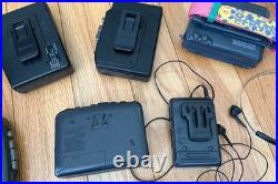 LARGE Lot 9 Vintage Vtg Sony Cassette Recorders WALKMANS PLUS MORE. 11 Total