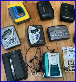 LARGE Lot 9 Vintage Vtg Sony Cassette Recorders WALKMANS PLUS MORE. 11 Total
