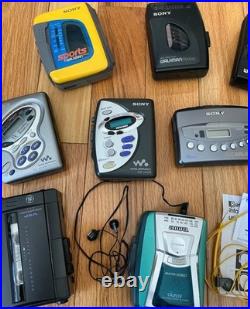 LARGE Lot 9 Vintage Vtg Sony Cassette Recorders WALKMANS PLUS MORE. 11 Total