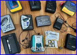 LARGE Lot 9 Vintage Vtg Sony Cassette Recorders WALKMANS PLUS MORE. 11 Total