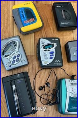 LARGE Lot 9 Vintage Vtg Sony Cassette Recorders WALKMANS PLUS MORE. 11 Total