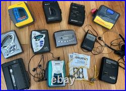 LARGE Lot 9 Vintage Vtg Sony Cassette Recorders WALKMANS PLUS MORE. 11 Total