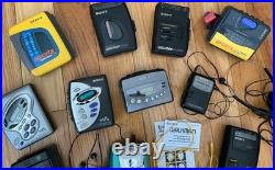 LARGE Lot 9 Vintage Vtg Sony Cassette Recorders WALKMANS PLUS MORE. 11 Total