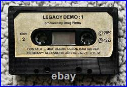 LEGACY. Demo CASSETTE Tape Vintage 1985 METAL Slayer Death Testament DRI Exodus