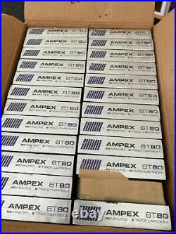 LOT of 24 Blank AMPEX 8T80 8 Track Cartridge 80 Minutes NEW SEALED Vintage