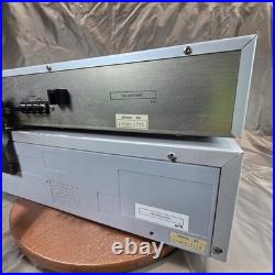 LXI Series AM FM Stereo Tuner and Dual Cassette Deck Stack Silver Vintage Audio