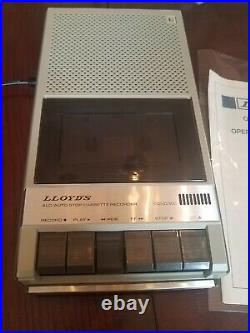 Lloyd's Model V179 Vintage Rare Shoebox Cassette Recorder W manual-RARE-SHIP24HR