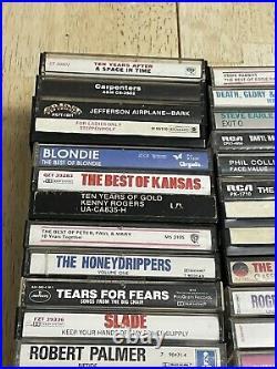 Lot 50 Vintage Cassette Tapes Mostly Rock Chicago Stones Cars Doors Pink Floyd