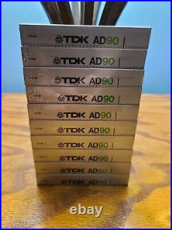 Lot of 10 Sealed Vintage 1982 TDK AD 90 Type I Cassette Tapes