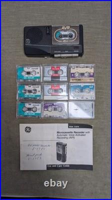 Lot of Vintage GE AVR Model 3-5376 & Olympus DVR DS-40 and 9 mini cassettes