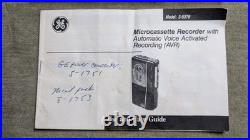 Lot of Vintage GE AVR Model 3-5376 & Olympus DVR DS-40 and 9 mini cassettes